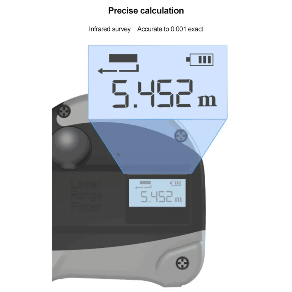 40 М Инфракрасная стальная рулетка интеллектуальный лазерный дальномер Tapeline
