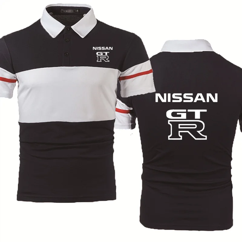 

2021NEW Fashion Summer Men's polo shirt GTR Car Logo Printed Crew neck Cotton high quality Men's short sleeve Casual Men's tops