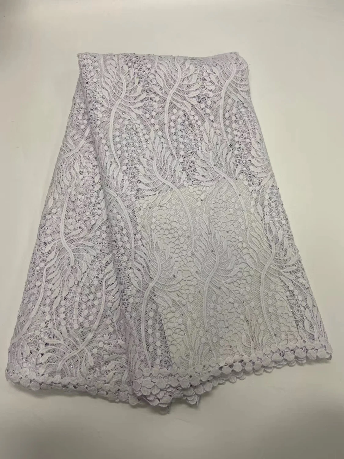 Кружевная ткань гипюровая Водорастворимая 5 ярдов для свадебного платья новый
