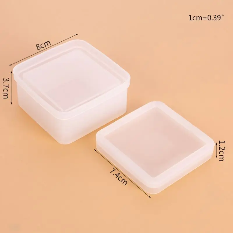 

Silicone Storage Box Hexagon Round Heart Shape Epoxy Resin Mold Jewelry Making DIY Tool