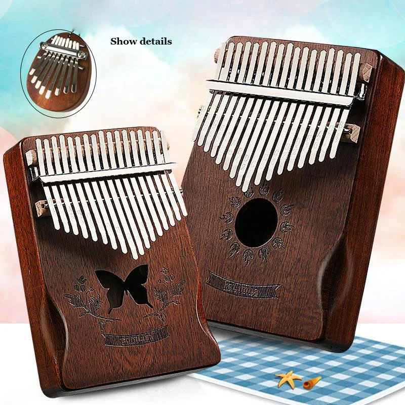 

Thumb Piano Kalimba 21-Tone Five-Finger Piano Kalimba Beginner'S Finger Piano 17-Tone Portable Musical Instrument