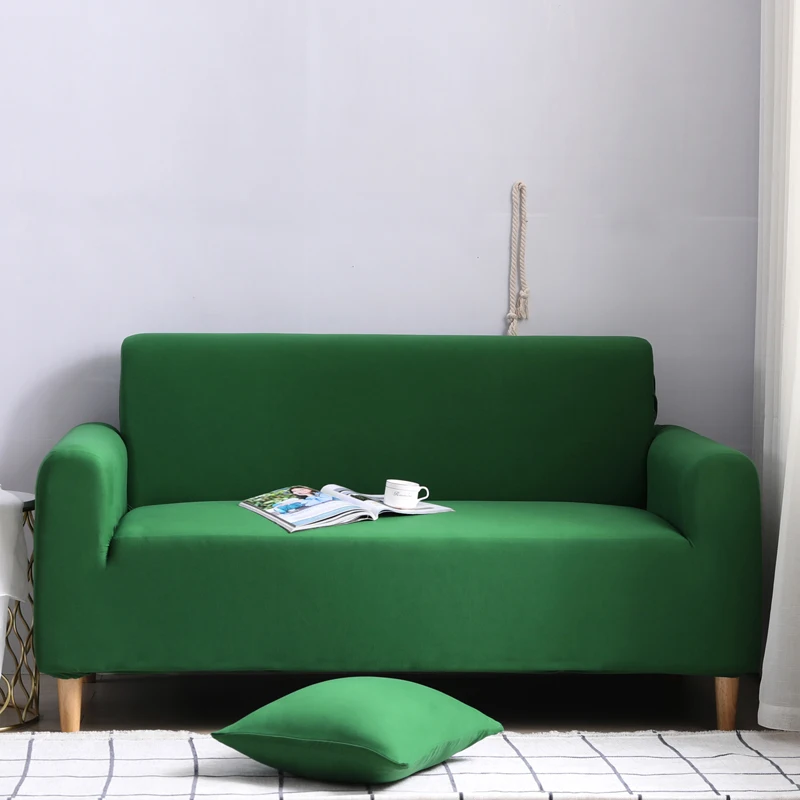 Темно-зеленое полиэстерное покрытие для дивана эластичные диванные подушки