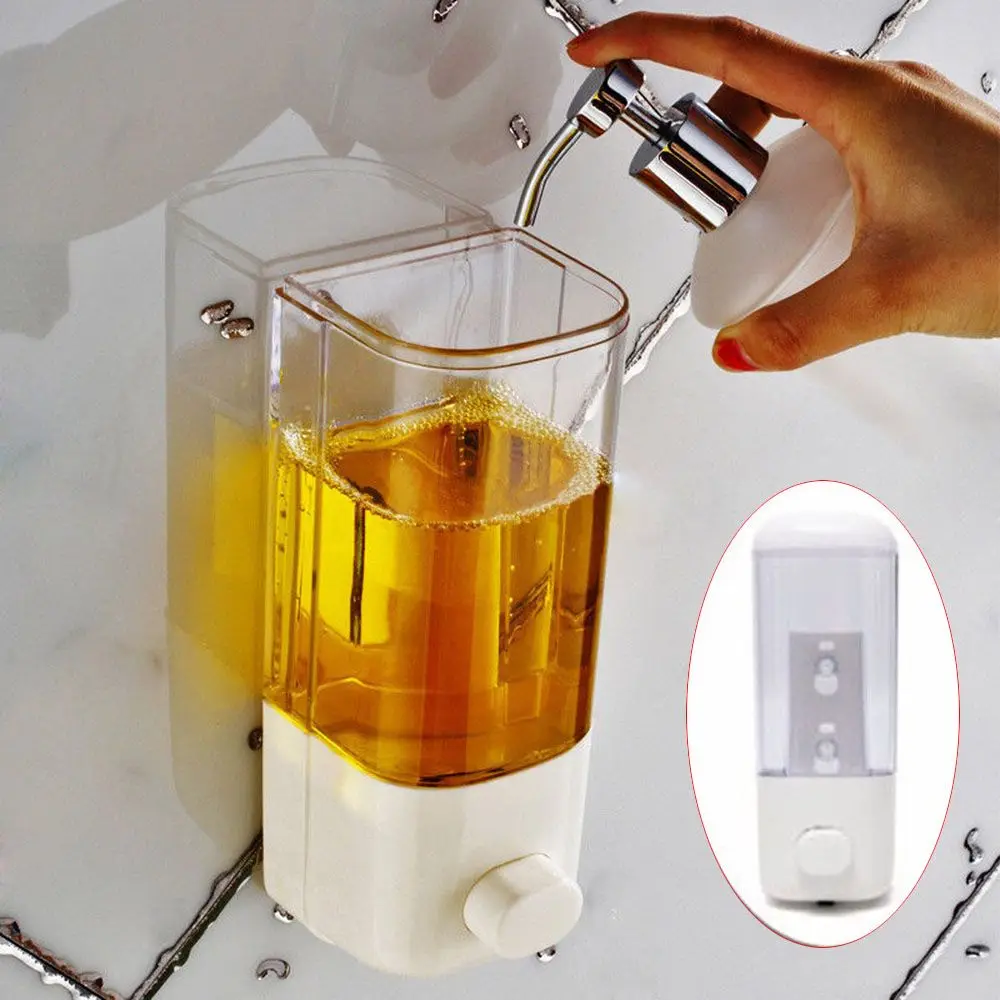 

500ml Wall Mount Liquid Soap Dispenser Bathroom Shower Lotion Shampoo Kitchen Hand Washing Bottle High Quality