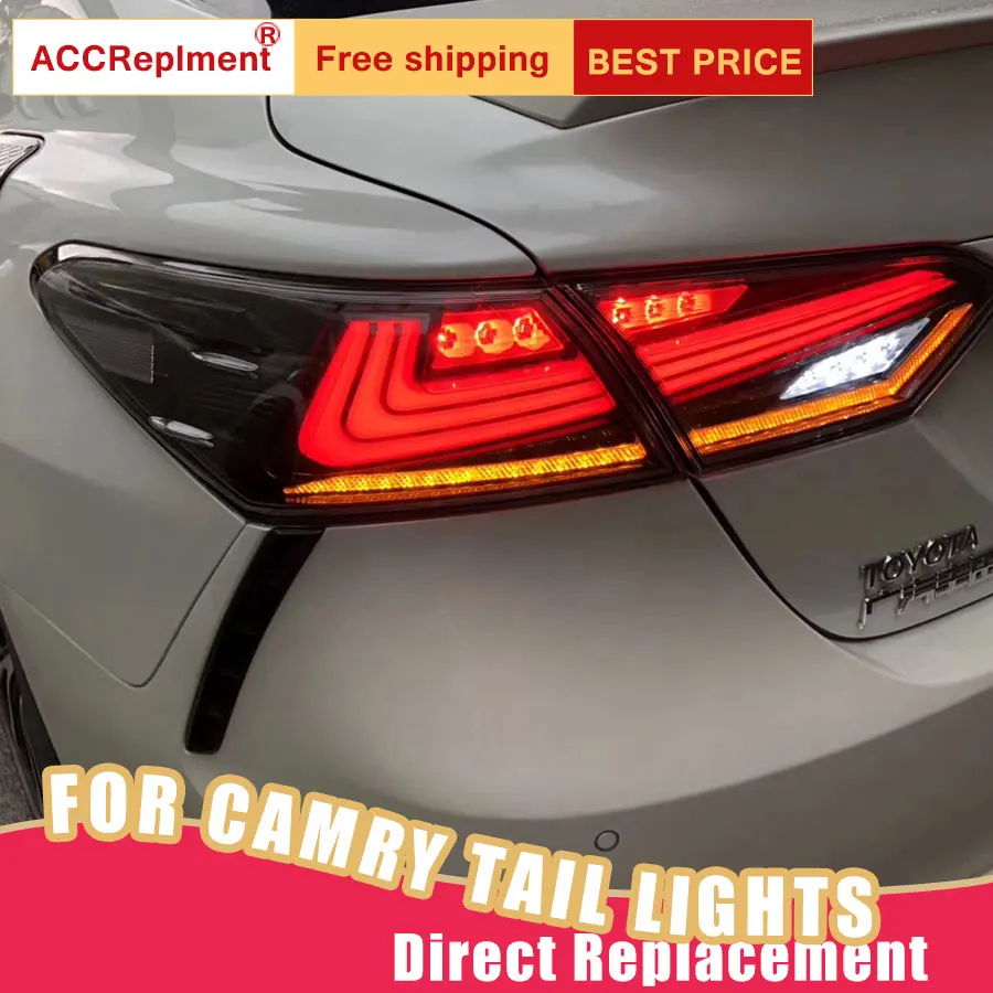 Новый светодиодный фонарь светильник s в сборе для Toyota Camry 2018 задний стоп сигнал