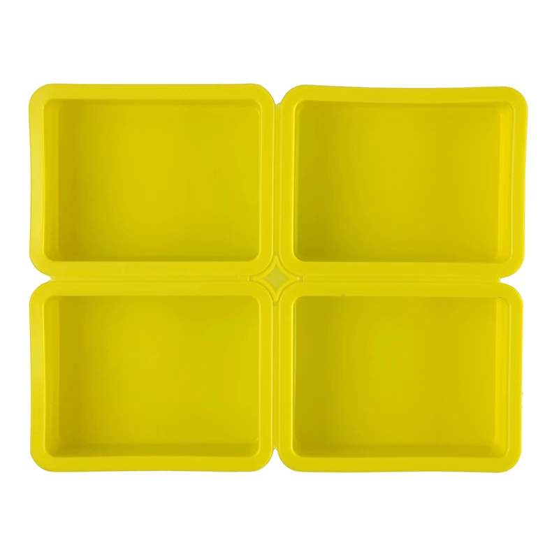 

New 4 Cavity Rectangle Shapes Soap Silicone Mold for Making Soaps 3D Diy Handmade Mould Decoration Wax Candle Cake Tray Tools