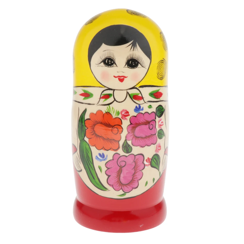 

7pcs Set Wooden Russian Stacking Doll Creative Nesting Doll Matryoshka Kids Gift
