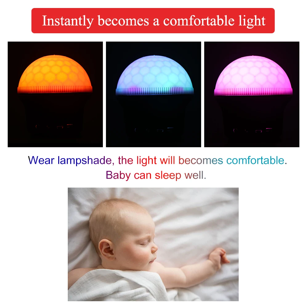 Диско-шар светодиодный со звуковой активацией 9 цветов с USB-разъемом | Освещение