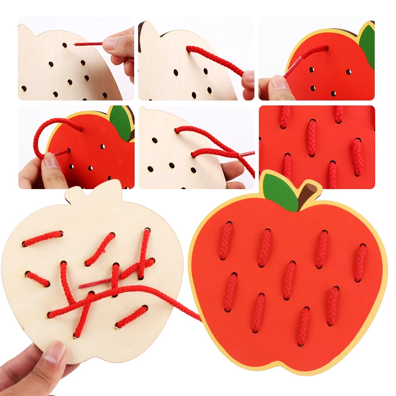 4 шт./компл. для раннего развития детей слуховые аппараты фруктов животных резьбы