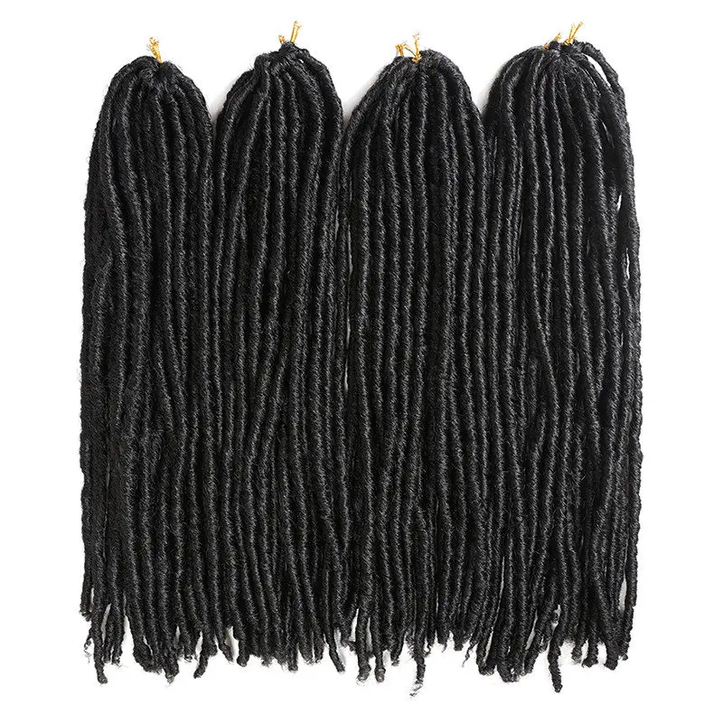 X-TRESS 18-26 дюймов мягкие дреды вязаные крючком косички Jumbo Dread прическа Ombre цвет синтетический искусственный Locs плетение волос - Цвет: # 1B