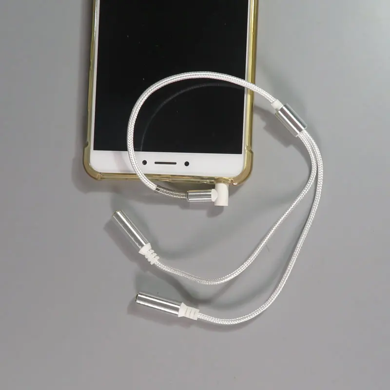 Изгибающиеся наушники подключение музыки 1 к 2 гарнитура с угловым штекером 90 не