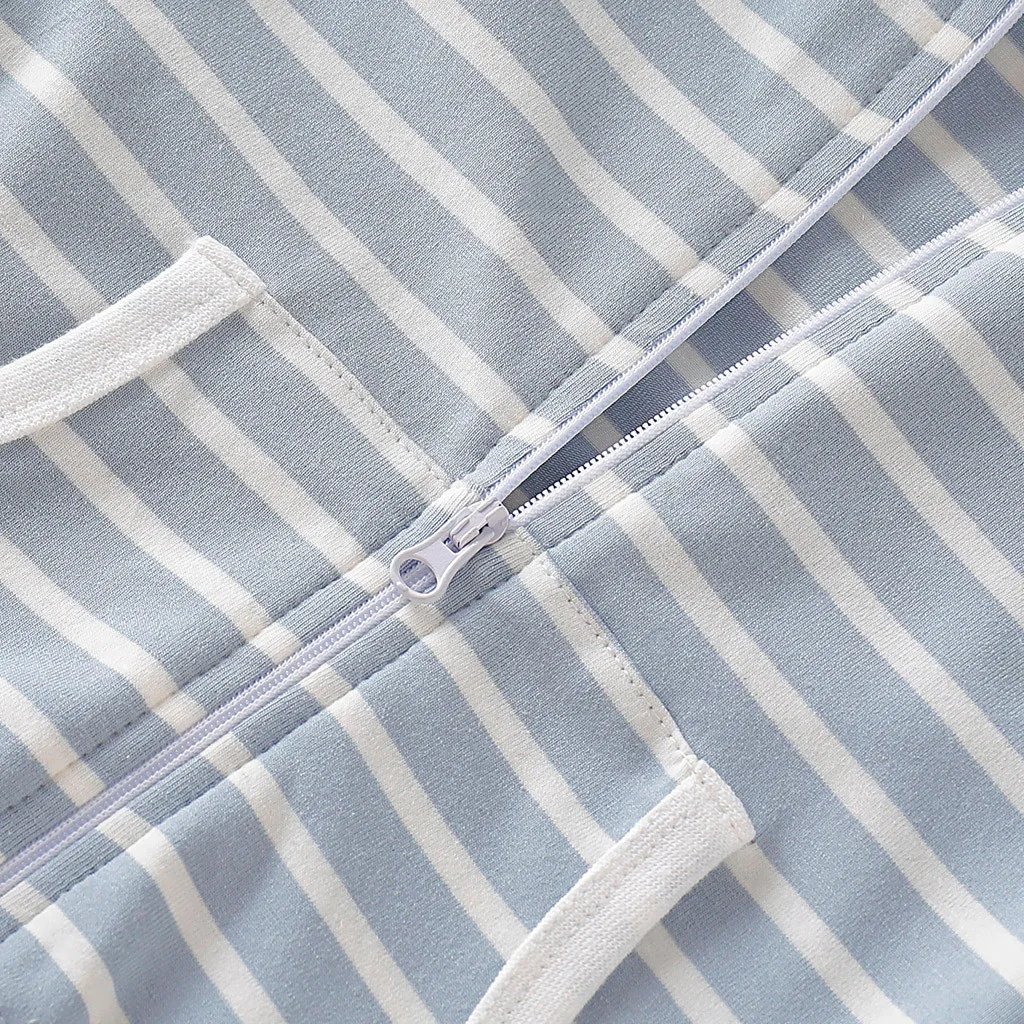 Хлопковый комбинезон для детей с длинными рукавами в полоску Экипировка Одежда