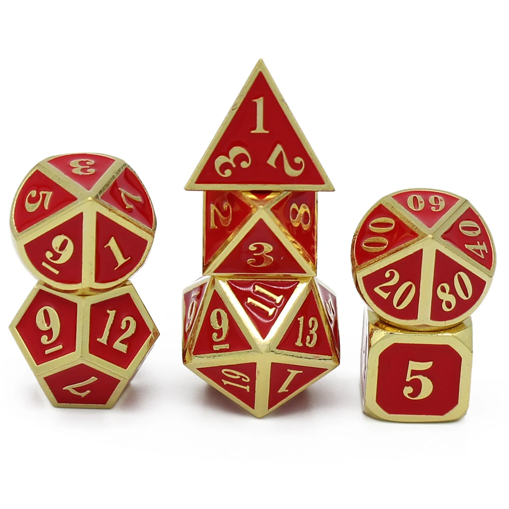 Ролевые кости многогранные наборы металлические настольные игры цинковый сплав