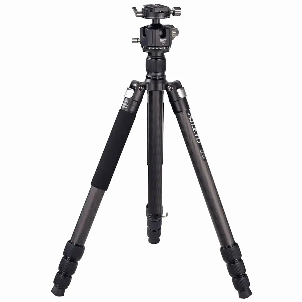 

XILETU L334C+G44 Professional Luxury Carbon Fiber Tripod Kit with 44mm Max Diameter Tube/ 25kg Load Capacity/Height up to 187CM