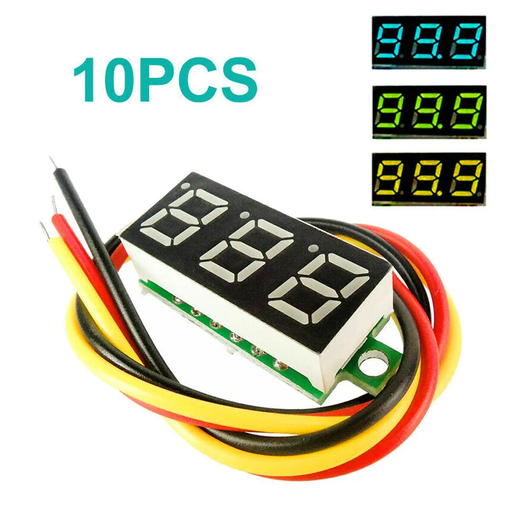 

10pcs 0.28 Inch Digital LED Mini DC 0-30V Voltage Indicator LED Voltmeter Board Voltmeter LED Display Digital Panel Voltmeter M