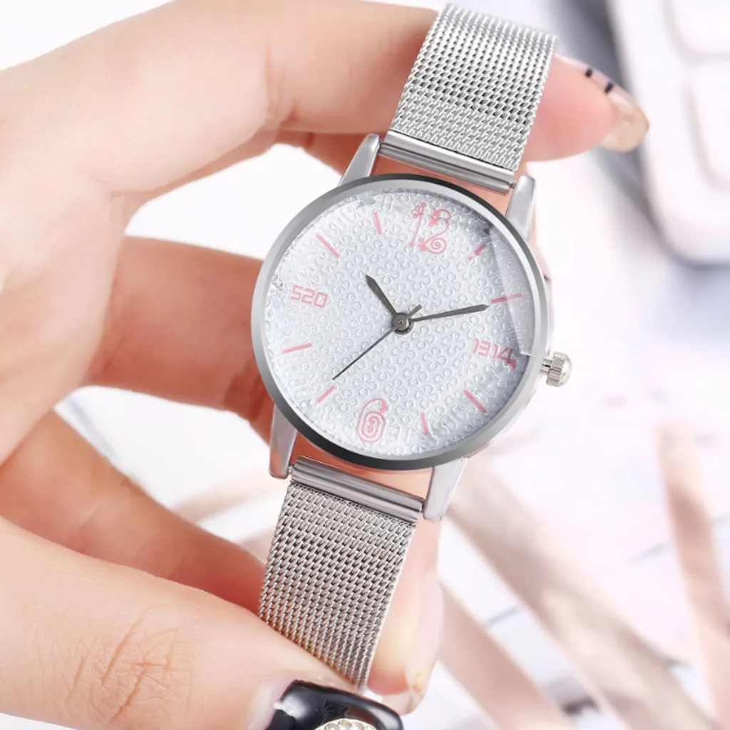 

Ladies High-end Quartz Watch Men And Women Couple Watch Dial Fashion Mesh Belt Ladies Watch Zegarek damski A50