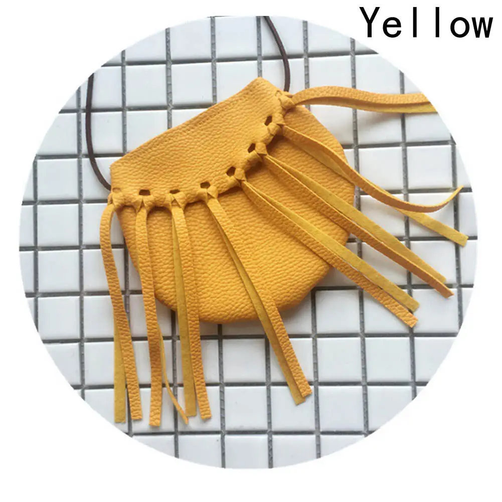 Лимит 100 Детская сумка на плечо с кисточками для девочек через кошелек монет