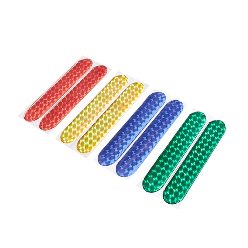 

2Pcs Car Reflective Stickers Epoxy Reflective Warning Light Reflector Protective Sticker Refle Car Door Anti-Collision Stickers