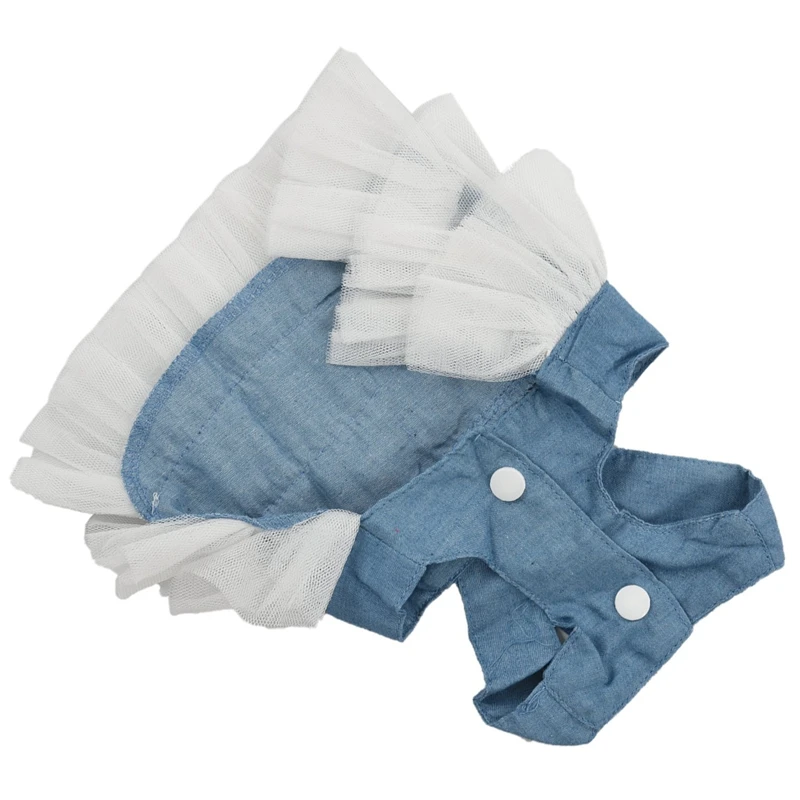 Wedding Dog Dress For Clothes Princess Luxury Skirt Small Cat Dresses Spring Summer Funny Pet Clothing XXL blue white | Дом и сад