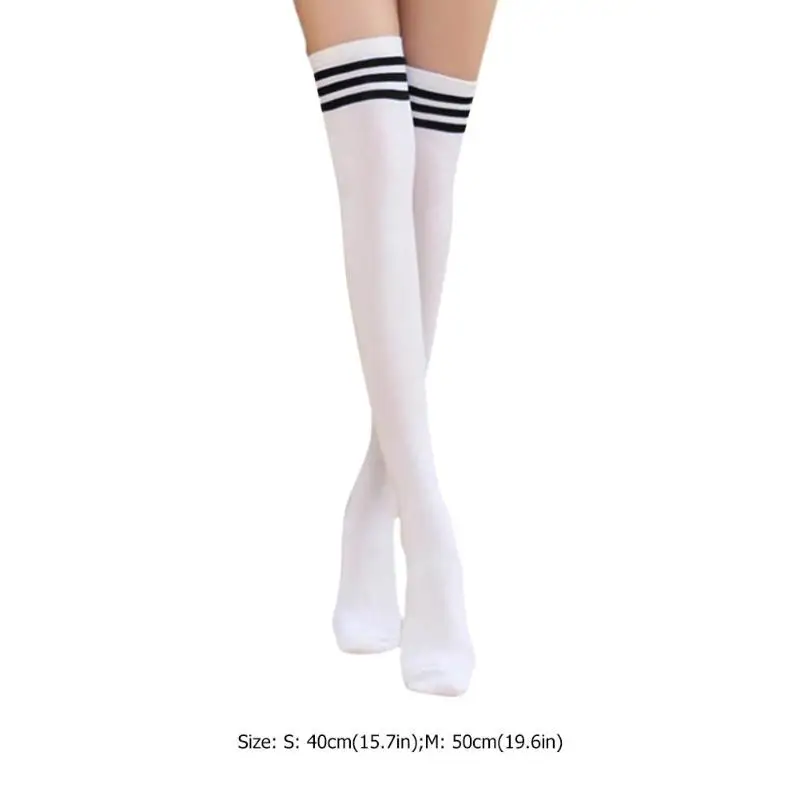 3pairs/set Fashion Socks Women Knee Color Stripe Middle Cylinder for Autumn and Winter Comfortable Breathable Soft | Женская одежда