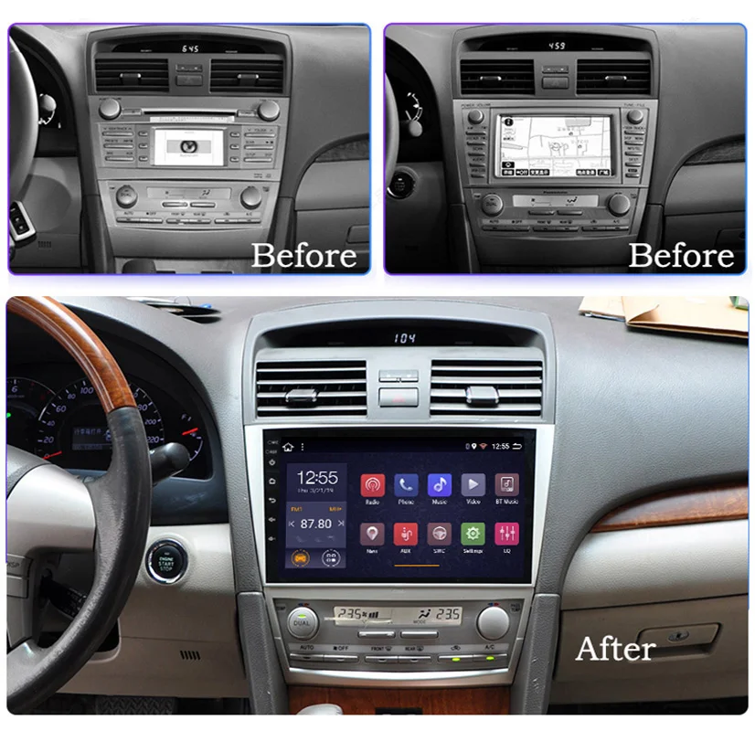 2G ram 32G rom 10 1 дюймов Android 8 Автомобильный gps навигатор для Toyota camry 2006 2012 с
