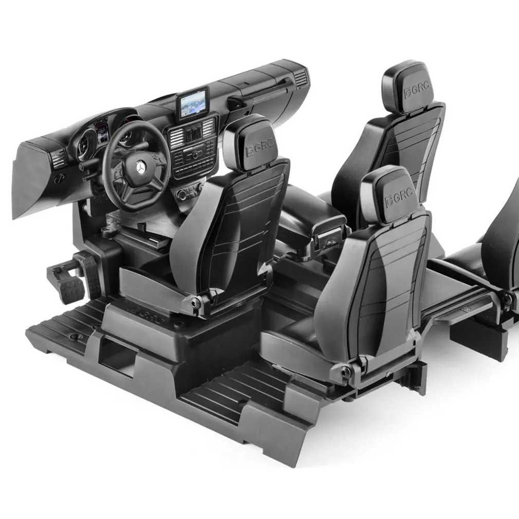ABS Interior para Trx6 TRX-6 6X6 G63 TRAXXAS TRX-4 G500, Panel de instrumentos de asiento de cabina, pedales de pie de volante Interior-0