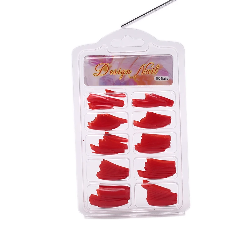 100Pcs/box DIY False Nails Acrylic French Full Cover Fake Nail Art Tips Decals Decoration Manicure Tools | Красота и здоровье