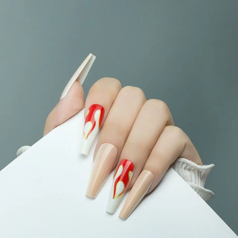 24 шт./коробка накладные ногти со съемным искусственным покрытием | Красота и