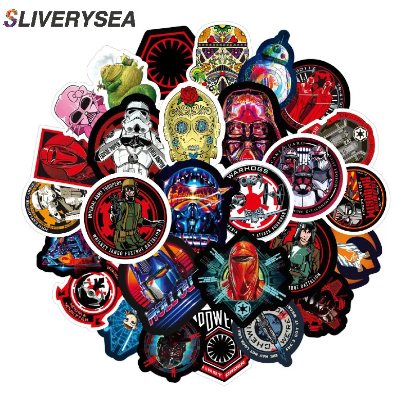 50 шт./компл. новые граффити Звездные войны Наклейки для багажа ноутбука Наклейка