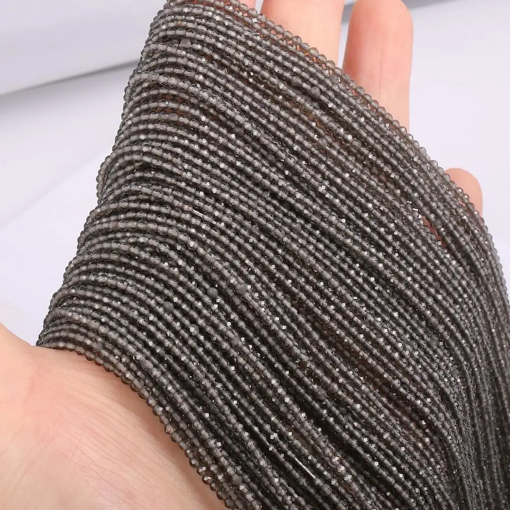 Бусины из натурального камня мелкая секция дымчатый кварц 2 3 мм незакрепленные