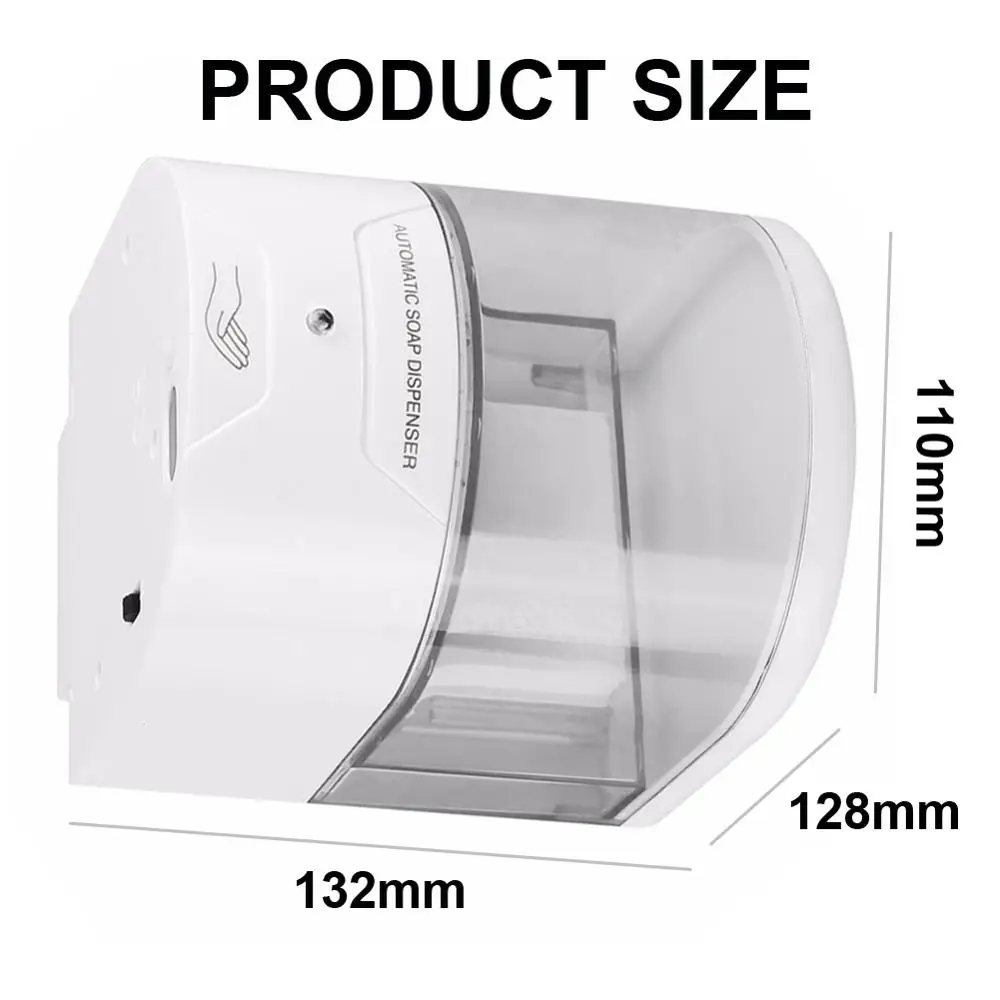 

Plastic Automatic Soap Dispenser Wall-mounted Induction Hand Washing Machine Built-in Sensor Contactless Operation