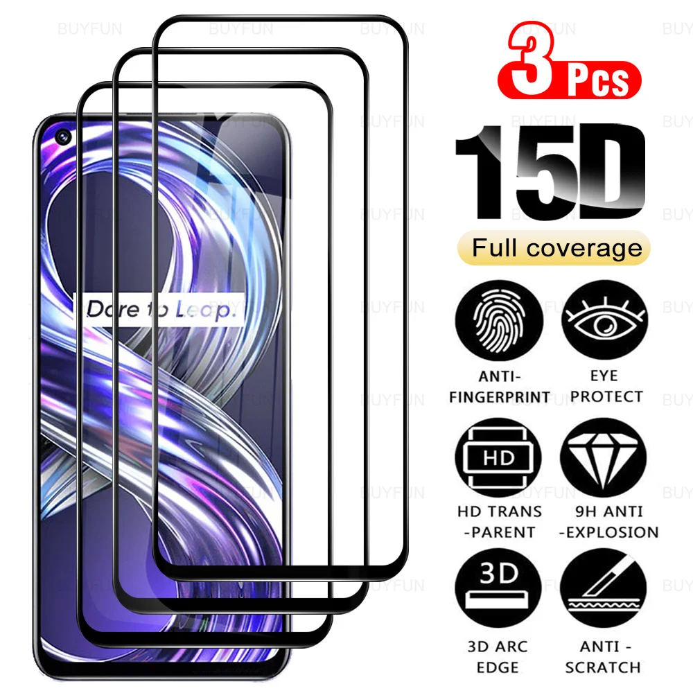 

Закаленное стекло с полным покрытием для Realme 8i 6,6 дюйма, 3 шт., Защита экрана для OPPO Realme 8i Realmy 8i 8 i HD, защитная пленка