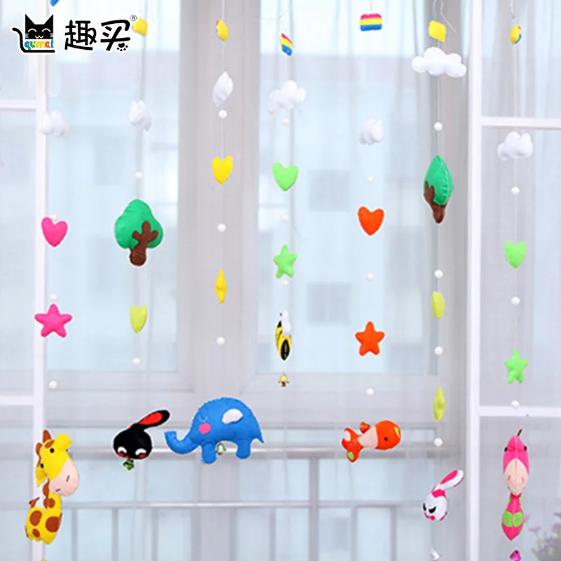 Милые животные Занавес двери креативный Войлок сделай сам пакет ручной работы