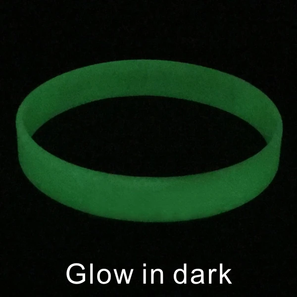 glow in dark 12 шт./лот 12 мм Ширина детские силиконовые резиновые браслеты Рождество и год украшения браслеты подарок для детей и малышей - Окраска металла: glow in dark
