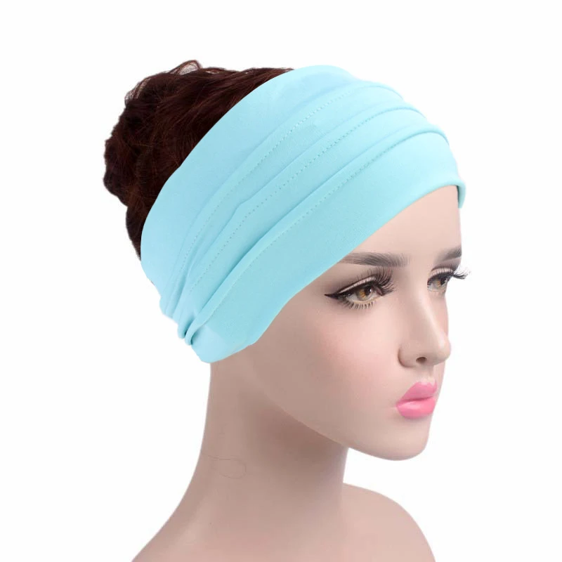 Новинка 2020 высокая эластичная широкая повязка для волос унисекс на шею головной