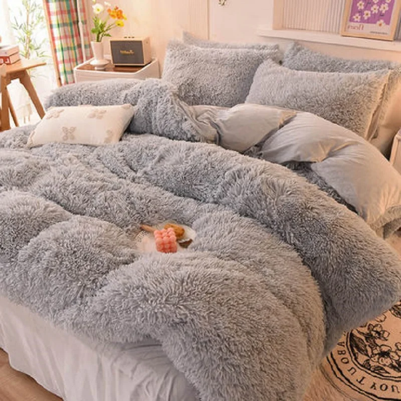 Дропшиппинг теплый коралловый бархатный розовый комплект из четырех предметов