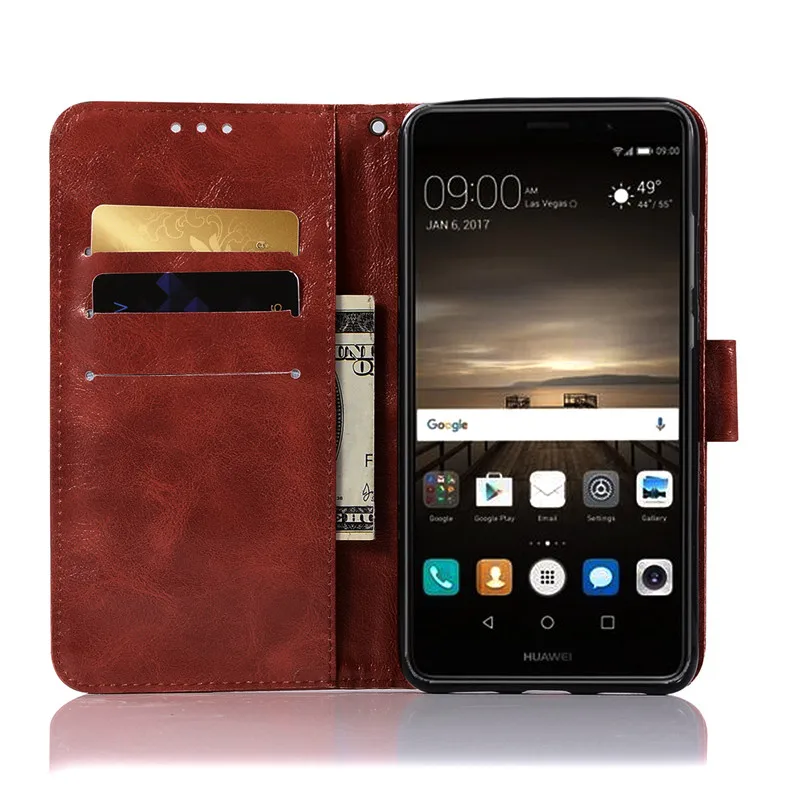 Чехол бумажник из искусственной кожи для телефона Huawei Y7 Prime чехол с откидной