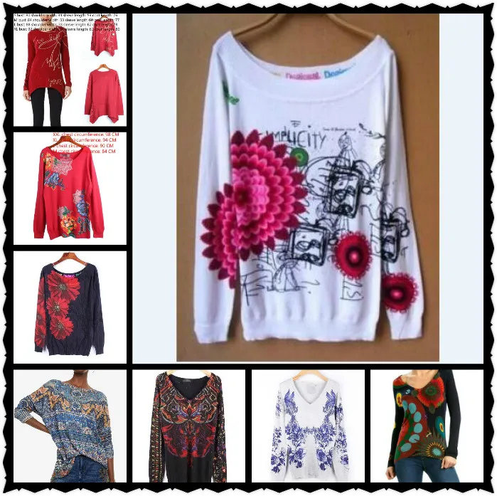DESIGUAL 2019 испанские весенние и осенние тонкие средние длинные вязаные свитера xs xxl|