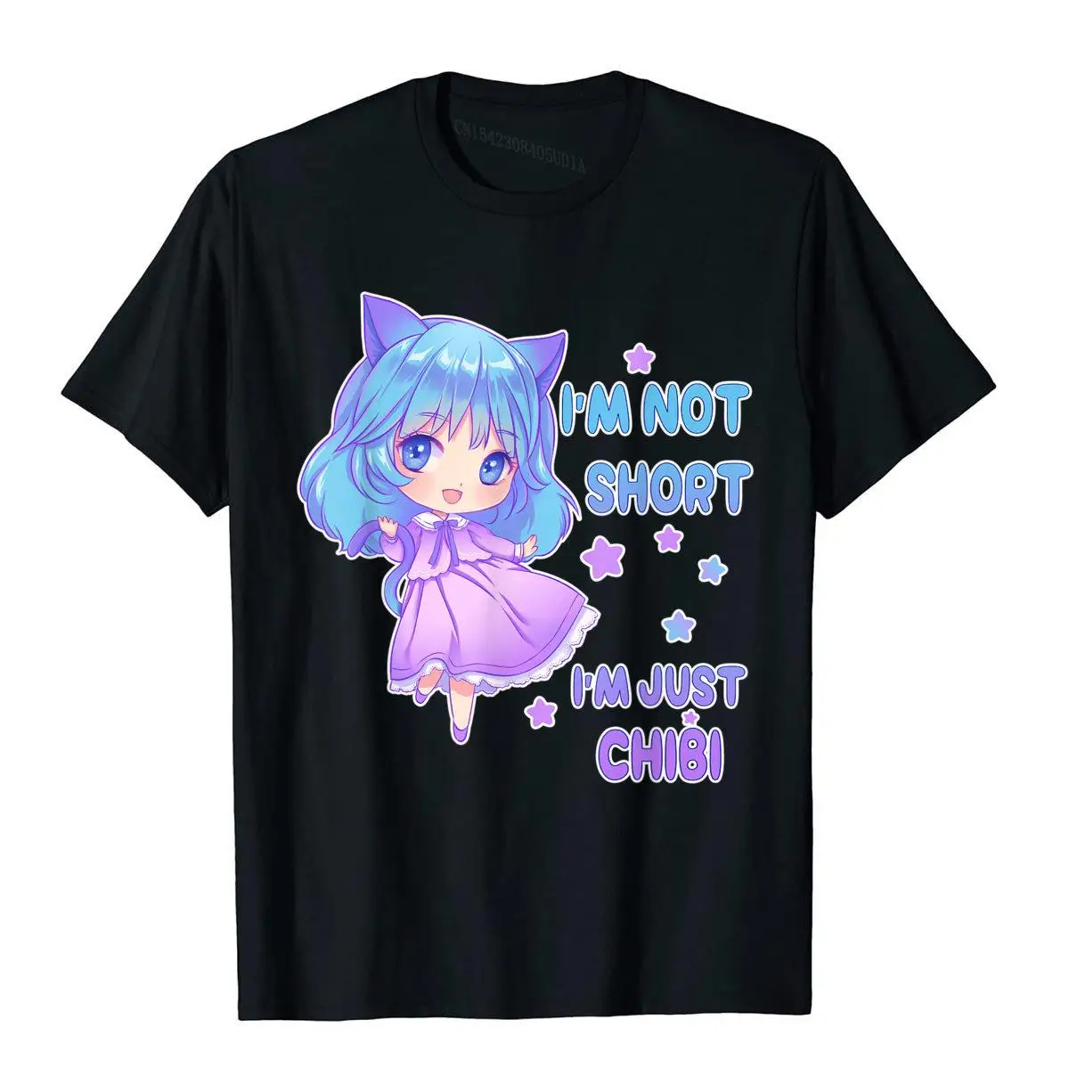 

Anime I'm Not Short I'm Just Chibi Pastel Goth Otaku Gift T-Shirt Latest Men T Shirt Printing T Shirt Cotton Moto Biker