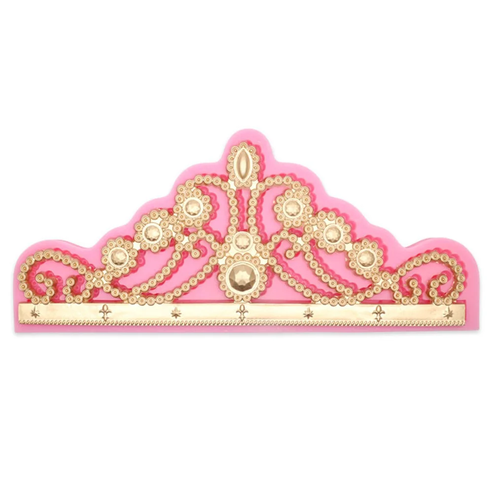 Large Crown Silicone Mold Relief Fondant Impression Flower Mould Cake Decorating Tool Sugarcraft Molds Baking Accessories | Дом и сад