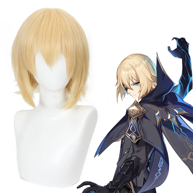 

In stock Dainsleif Cosplay Genshin Impact Cosplay Wig Blond Wig Cosplay game Cosplay Wigs Heat Resistant Synthetic Wig Halloween