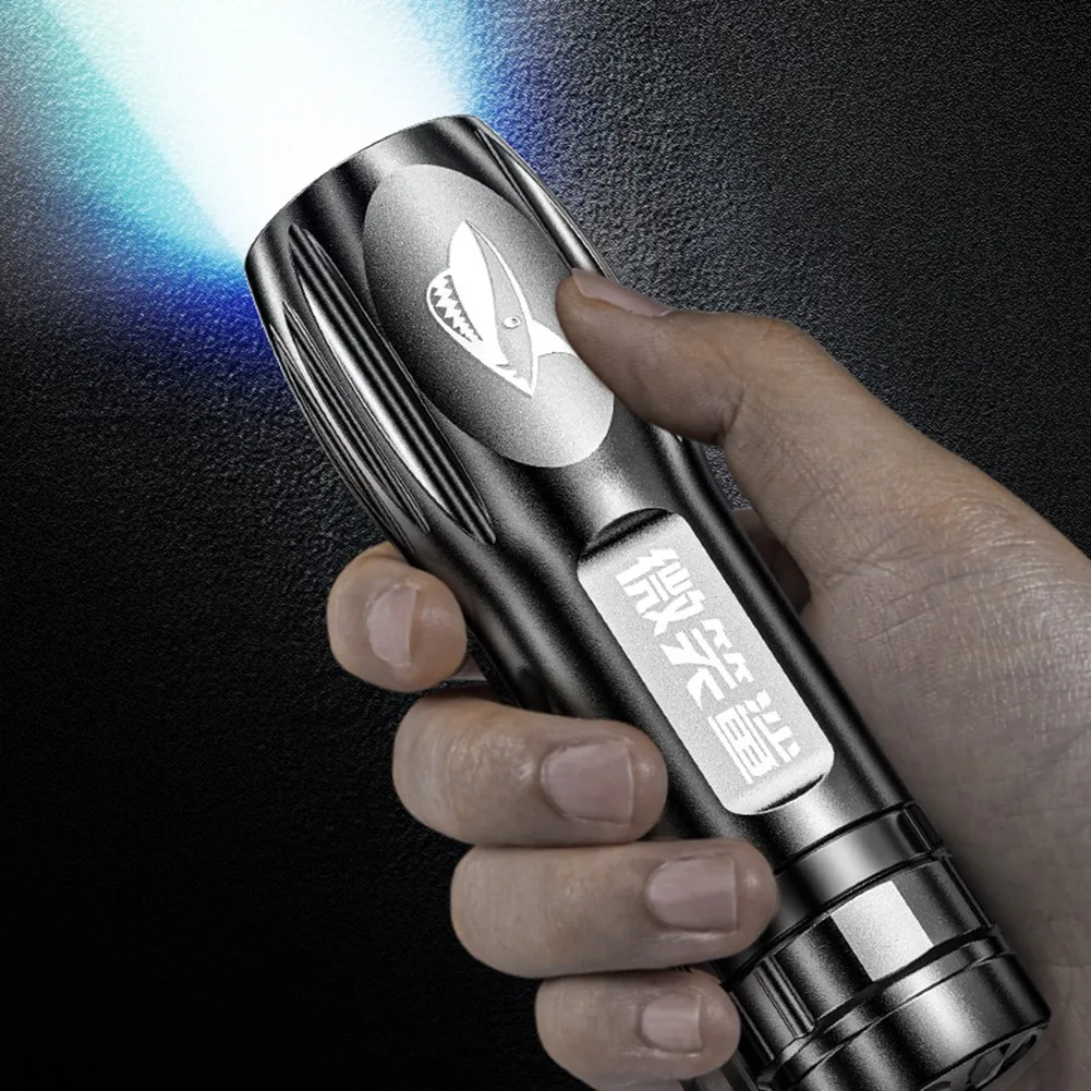 

Drop-proof Strong Light Flashlight Outdoor Mini Flashlight With Pen Holder Small Flashlight Usb Camping Lamp Mini Flashlight
