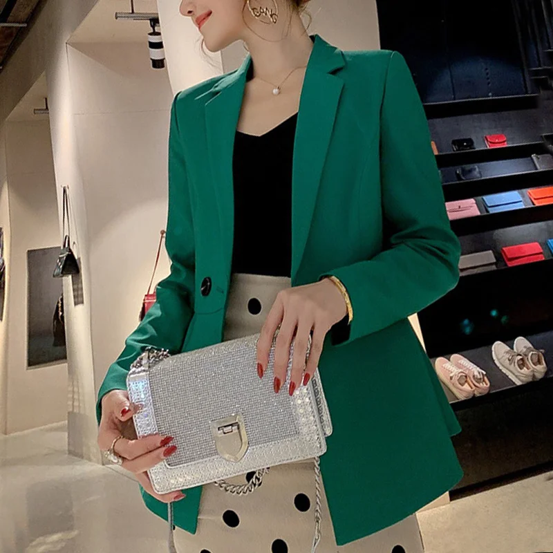 Женские блейзеры и куртки Женская официальная одежда с v-образным вырезом на