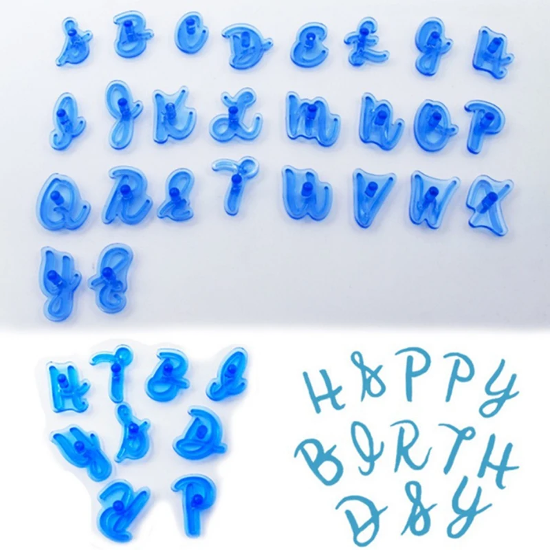 

Alphabet Number Letter Cake Mold 3D Cookie Biscuit Stamp Embosser Cutter Cake Fondant DIY Molds Baking Accessories Mould