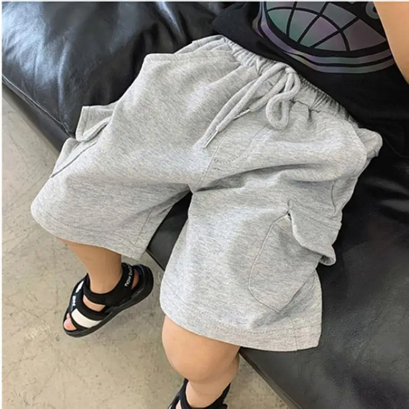 

Boys Pants Shorts Kids Korean Style Fashion Shorts For Boys Pure Color Cotton Sports Spring Summer Hot Sale Children's Clothing