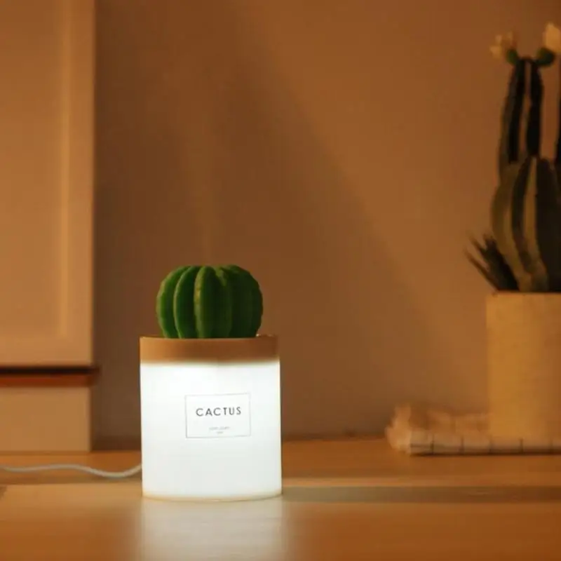 280 ml USB увлажнитель воздуха кактус сроки ароматерапия диффузор тумана, Fogger мини Арома диффузор с ночник для дома