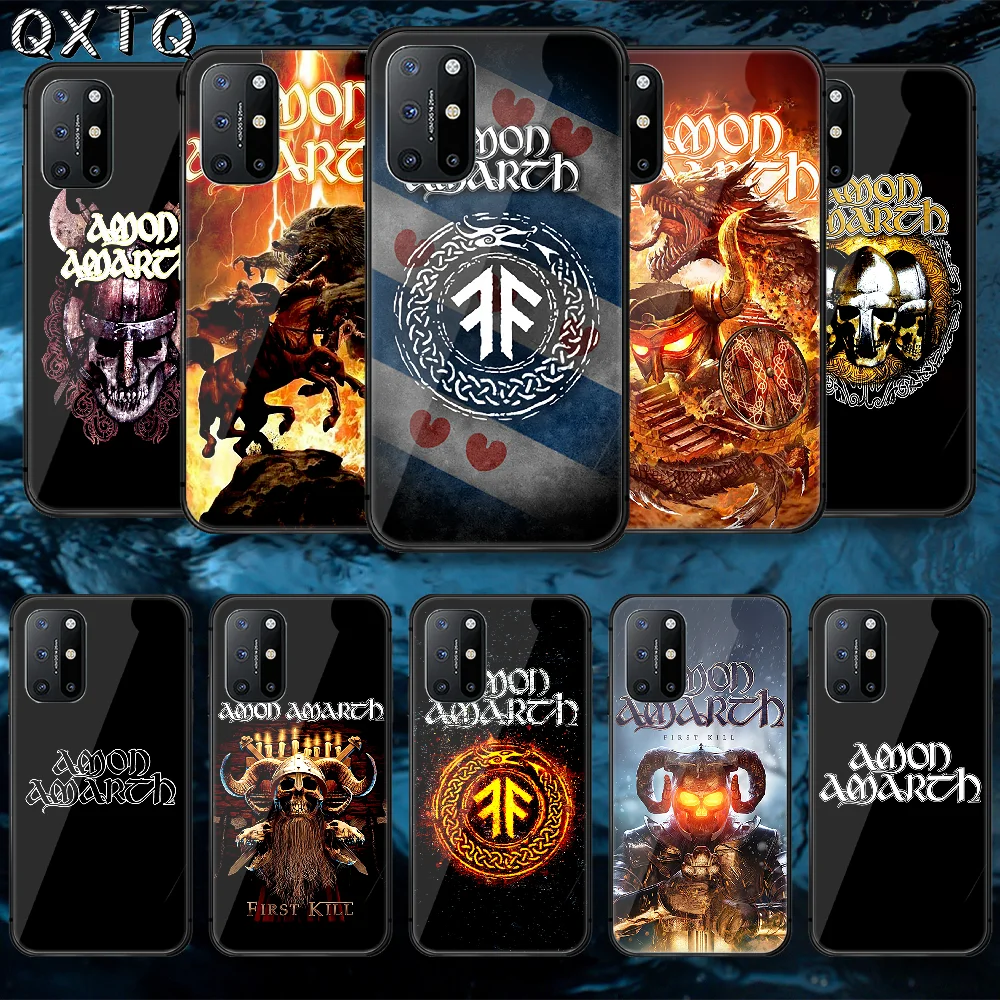 

Amon Metal Band Amarth Tempered Glass Mobile Phone Bag Case Cover For Oneplus Oppo Realme Find X2 3 6 7 8 9 T Pro Nord Gt Neo