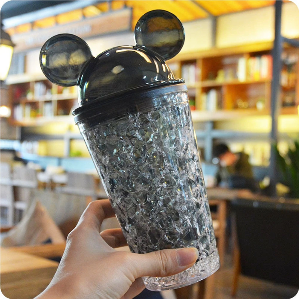 Мультфильм 450 мл молока смузи со льдом Кофе сока воды Пластик бутылки пить стакан