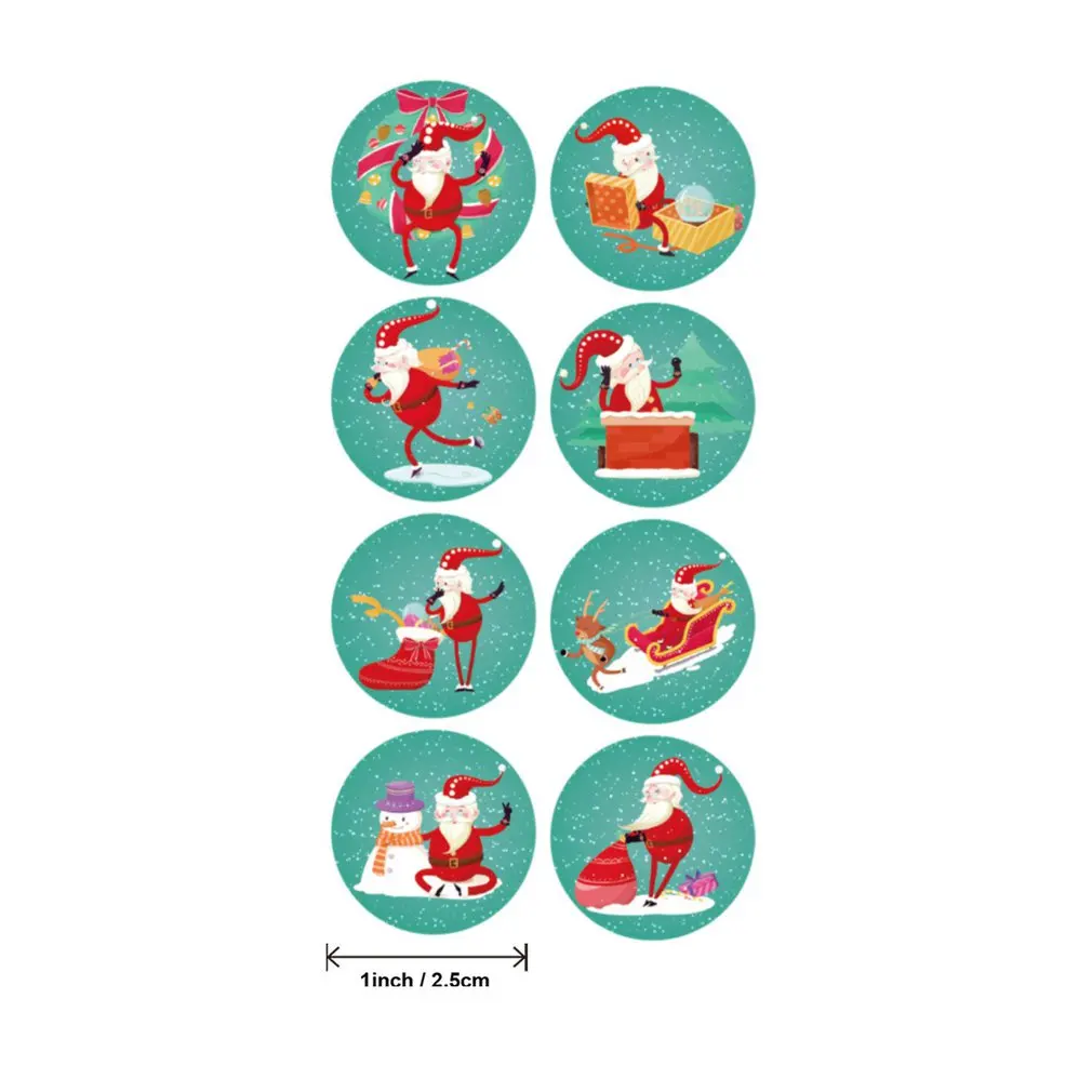 

Merry Christmas Stickers Christmas Tree Elk Candy Bag Sealing Sticker Label New Year Gifts Ornaments