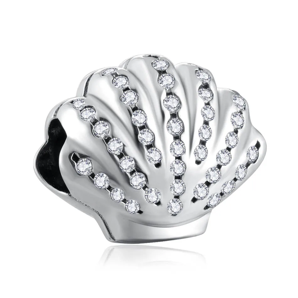 Аутентичные бусины S925 DIY Ювелирные изделия сверкающие ракушки очаровательные