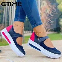 2021 new women fashion casual sandals classic mixed color pu velcro flat platform sandals ladies shoes outdoor sjpae 195